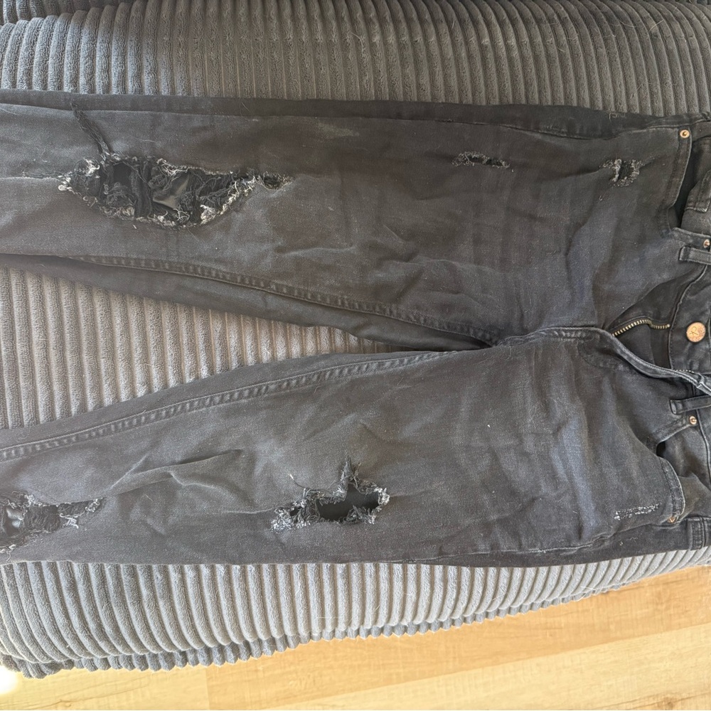 Distressed Black Jeans